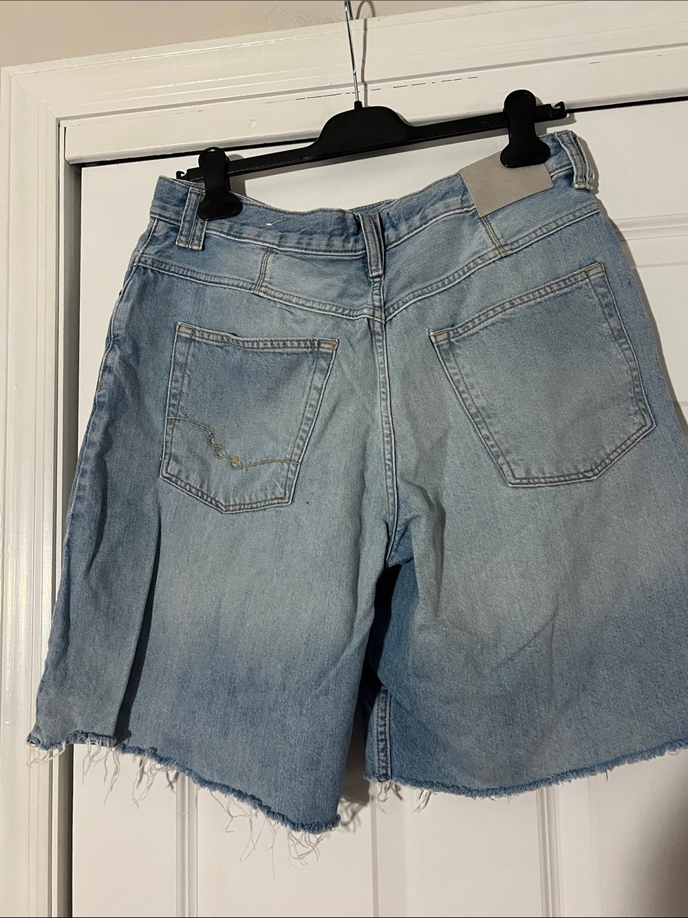 We The Free Light Wash Denim Cutoff Bermudas - Picture 3 of 3